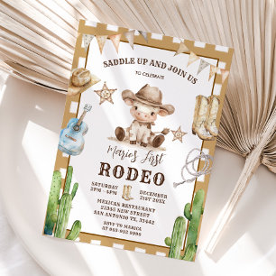 Gingham Wild West: Mijn eerste Rodeo Cowboy verjaa Kaart