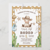 Gingham Wild West: Mijn eerste Rodeo Cowboy verjaa Kaart (Voorkant)