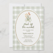 Gingham Wildflower van het Vrijgezellenfeest van d Kaart (Voorkant)