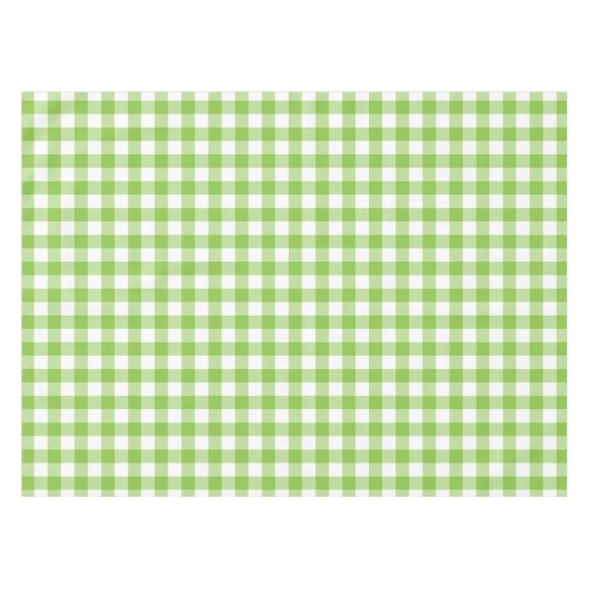 Gingham, wit en groen, controlecalculade tafelkleed (Voorkant (Horizontaal))
