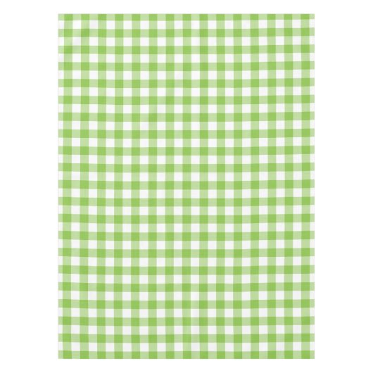 Gingham, wit en groen, controlecalculade tafelkleed (Voorkant)