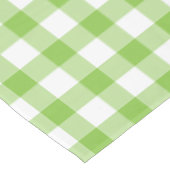 Gingham witte en groene geruite tafelkleed (Gekanteld)