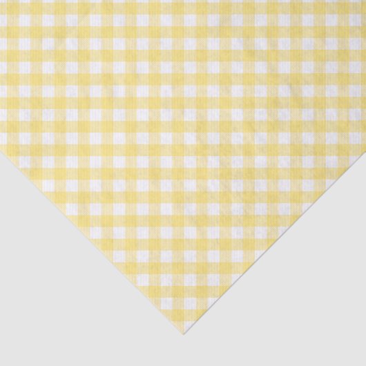 Gingham Yellow Diagonal Pattern Tissuepapier (Detail)