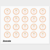 Gingham Zo Zoet Als Een Perzik Verjaardagssticker Ronde Sticker (Vel)
