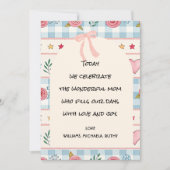 Gingham Zoete Roos Bloemmotief Feestdagenkaart (Voorkant)