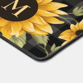 Gingham zonnebloemen patroon bureaumat (Hoek)