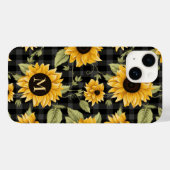 Gingham zonnebloemen patroon Case-Mate iPhone case (Achterkant (horizontaal))