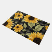 Gingham zonnebloemen patroon deurmat (Schuin)