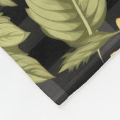 Gingham zonnebloemen patroon fleece deken (Hoek)