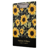 Gingham zonnebloemen patroon klembord (Links)