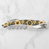 Gingham zonnebloemen patroon kurkentrekker (Achterkant)