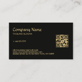 Gingham zonnebloemen patroon visitekaartje (Achterkant)