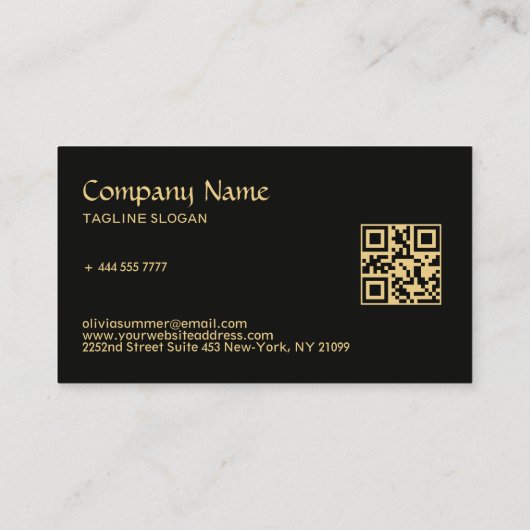 Gingham zonnebloemen patroon visitekaartje (Achterkant)