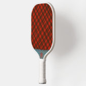 Gingham zwart en rood pickleball paddle (Links)