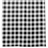 Gingham zwart en wit controleren douchegordijn (Voorkant)