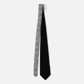 Gingham Zwart Wit Klassieke Das (Achterkant)