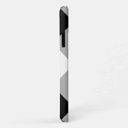 Gingham - Zwarte en grijze telefoontas Case-Mate iPhone Case (Achterkant/rechts)