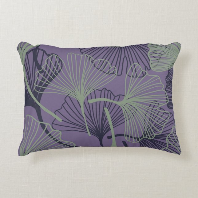 Gingko biloba: abstract  patroon. accent kussen (Voorkant)