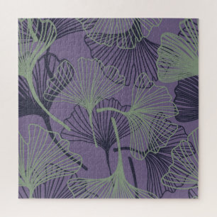 Gingko biloba: abstract patroon. legpuzzel