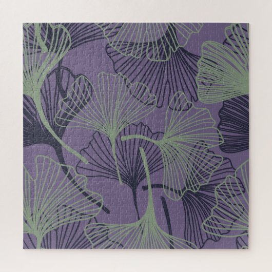 Gingko biloba: abstract patroon. legpuzzel (Verticaal)