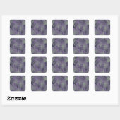 Gingko biloba: abstract patroon. vierkante sticker (Vel)