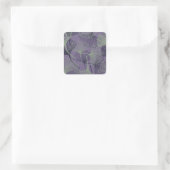 Gingko biloba: abstract patroon. vierkante sticker (Tas)