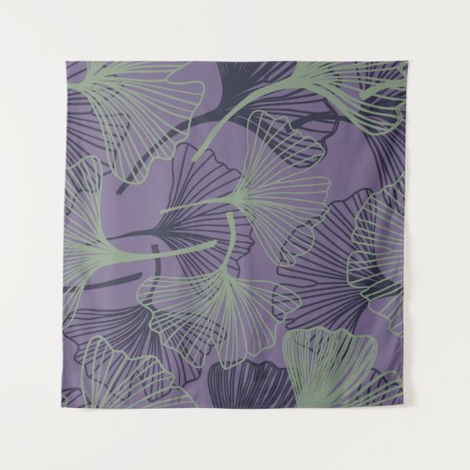 Gingko biloba: abstract patroon. wandkleed (Voorkant (horizontaal))