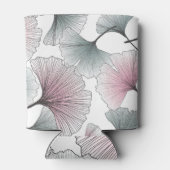 Gingko biloba met de hand getekend. blikjeskoeler (Achterkant)