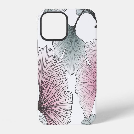 Gingko biloba met de hand getekend. iPhone hoesje (Achterkant)