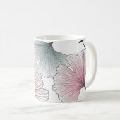 Gingko biloba met de hand getekend. koffiemok (Voorkant rechts)