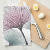 Gingko biloba met de hand getekend. theedoek (Quarter Fold)