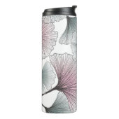 Gingko biloba met de hand getekend. thermosbeker (Gedraaid links)