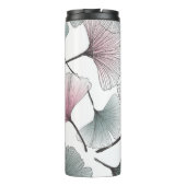 Gingko biloba met de hand getekend. thermosbeker (Achterkant)