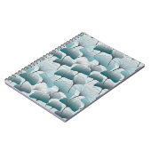 Gingko biloba naadloos blauw kleurpatroon. notitieboek (Linkerzijde)