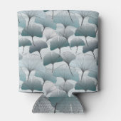 Gingko biloba, naadloos blauw patroon. blikjeskoeler (Achterkant)