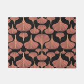  Gingko Black Floral Pattern Deurmat (Voorkant)