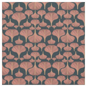 Gingko Black Floral Pattern Stof (Close Up)