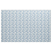 Gingko blad blauw en wit patroon stof (Yard (91,4 cm))