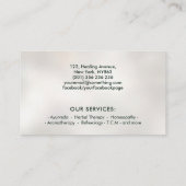 Gingko Bladboom - Smaragd Marmer en Goud Visitekaartje (Achterkant)