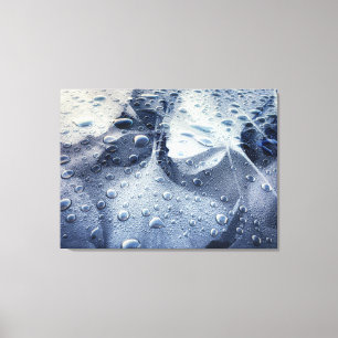 Gingko bladeren en regendruppels canvas afdruk