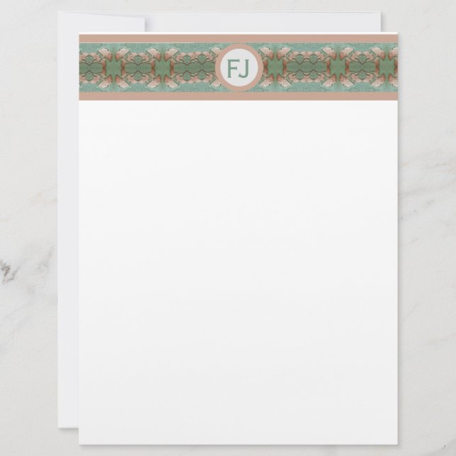 Gingko Border Letterhead Briefhoofd (Voorkant)