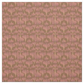  Gingko Brown Floral Pattern Stof (Swatch)