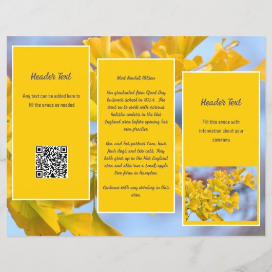 Gingko Business Logo Gevouwen Brochure (Achterkant)