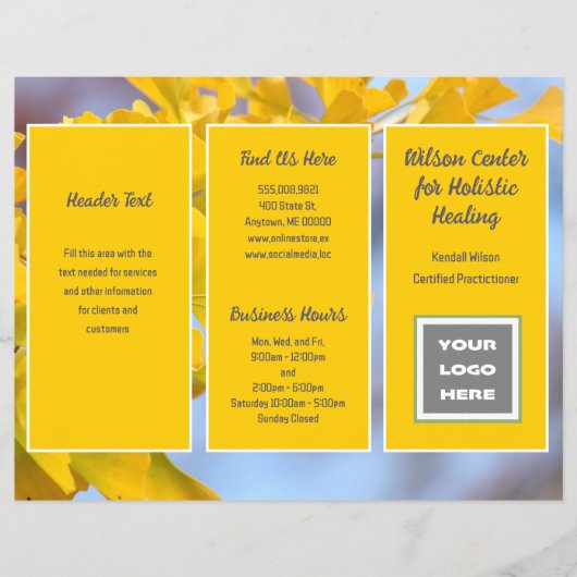 Gingko Business Logo Gevouwen Brochure (Voorkant)