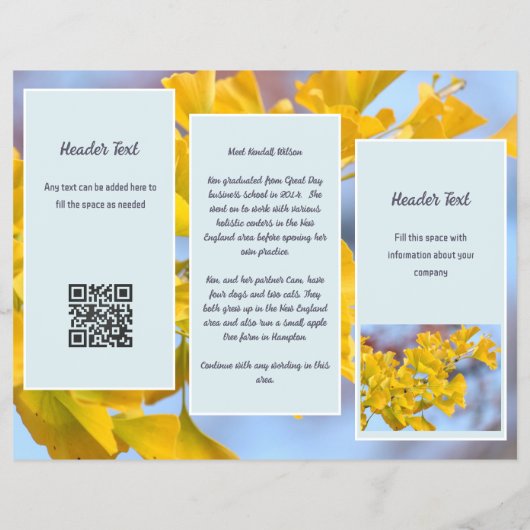 Gingko Business Logo Gevouwen Brochure (Achterkant)