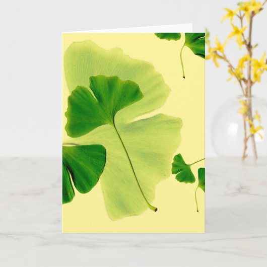 Gingko Elegance Kaart (Gele Bloem)