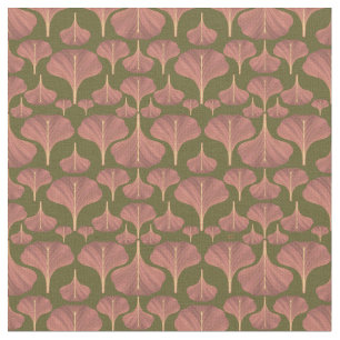  Gingko Green Floral Pattern Stof