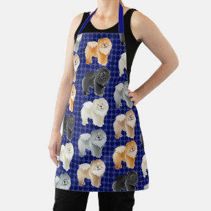 GINGKO HET CHOW (blauw) All-Over Print Apron Schort