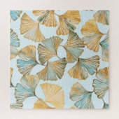 Gingko laat Waterverf naadloos patroon Legpuzzel (Horizontaal)