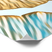 Gingko laat Waterverf naadloos patroon Poster (Hoek)